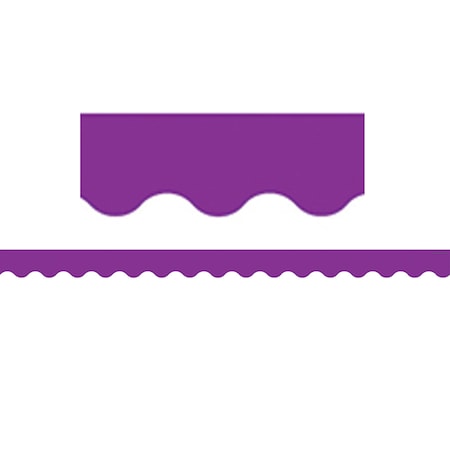 Teacher Created Resources Purple Scalloped Border Trim, 35 Feet/Pack, PK6 TCR2153